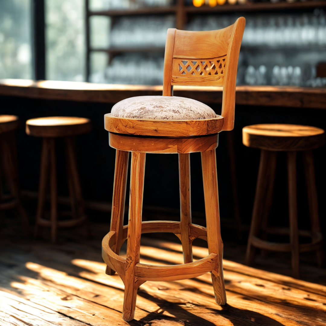 Premium Wooden Bar Stool & Table